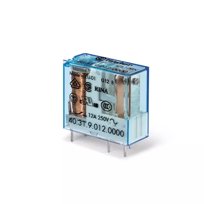 Finder PCB Mount Plug In Relay 240 V AC Coil 12 A Switching Current SPDT, 403182400000 (Pack of 50 Pcs)