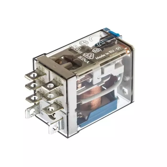 Finder Plug In Power Relay 24 V DC Coil 12 A Switching Current DPDT, 56.32.9.024.0040