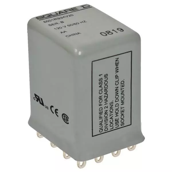 SQUARE D Miniature Power Relay Socket Mount 4 Form C (4PDT-NO, NC) 5 Amp, 8501RSD34V53