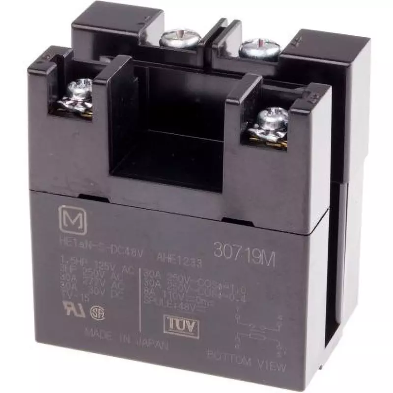 Panasonic Power Relay DC48 V, HE1ANS48 (Pack of )