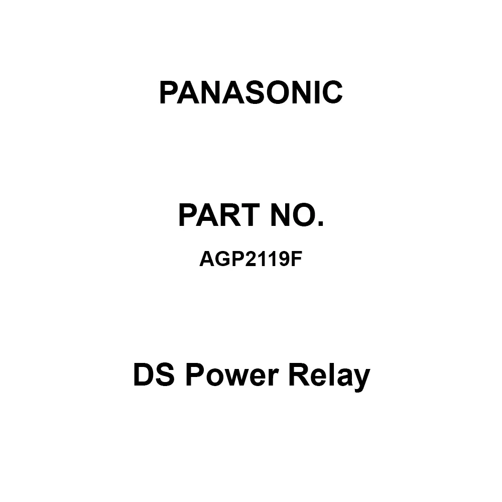 Panasonic DS Power Relay 1A1B Contact DC 5 V Rated Coil Voltage, AGP2119F (Pack of 50 Pcs)