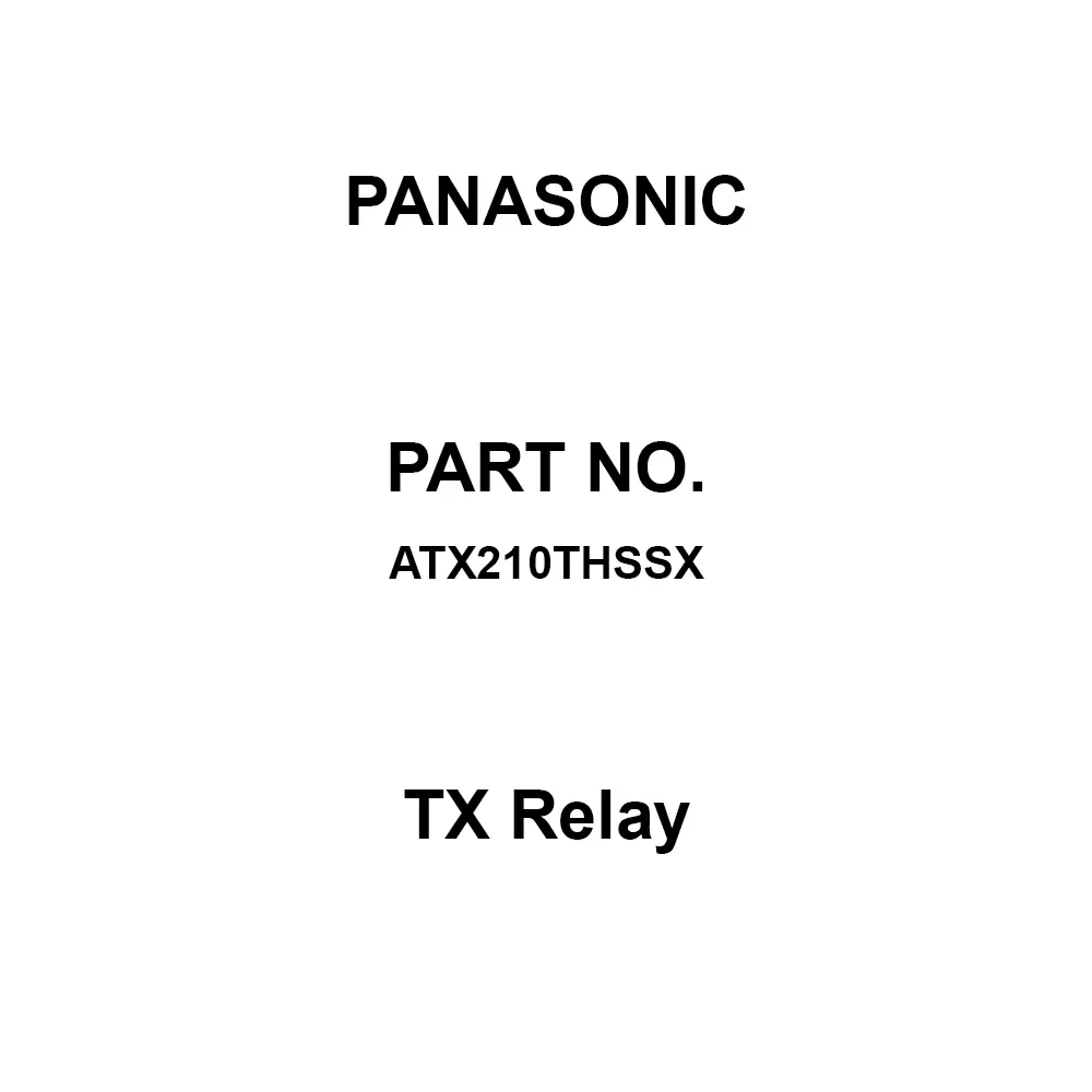 Panasonic TX Relay DC 1.5 V Rated Coil Voltage, ATX210THSSX (Pack of 500 Pcs)