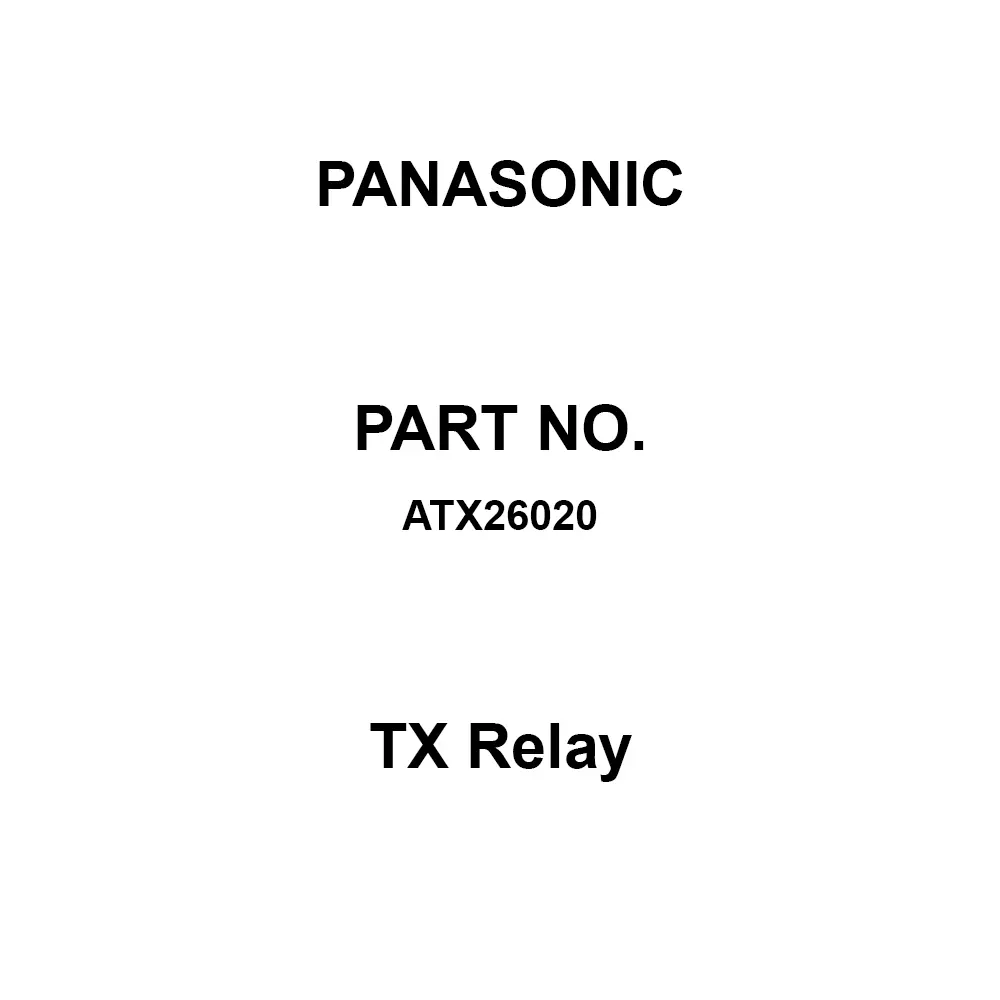 Panasonic TX Relay DC 1.5 V Rated Coil Voltage, ATX26020 (Pack of 40 Pcs)