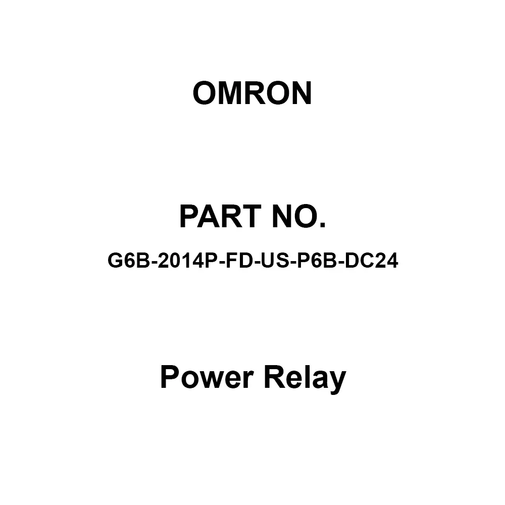 Omron Power Relay 2B Contact Configuration, G6B-2014P-FD-US-P6B-DC24