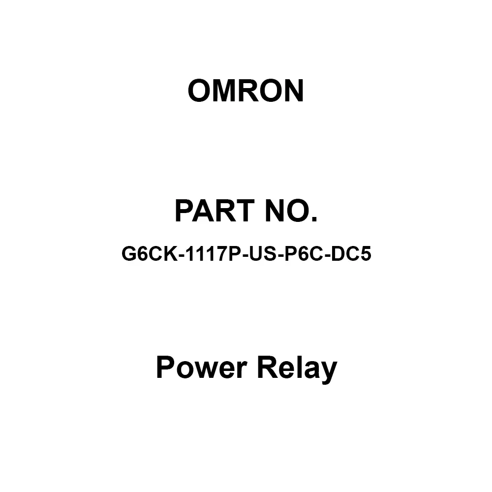 Omron Power Relay 1A Contact Configuration, G6CK-1117P-US-P6C-DC5