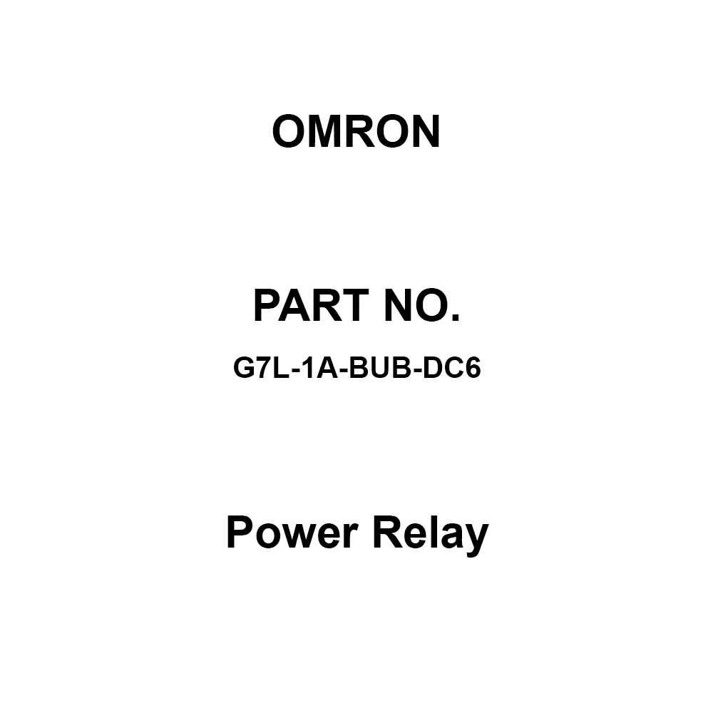 Omron Power Relay A Contact 50 mΩ or less, G7L-1A-BUB-DC6