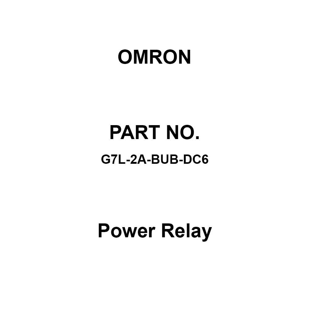 Omron Power Relay A Contact 50 mΩ or less, G7L-2A-BUB-DC6
