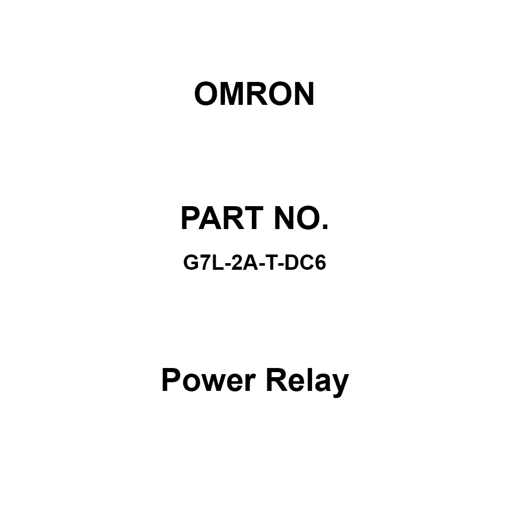 Omron Power Relay A Contact 50 mΩ or less, G7L-2A-T-DC6