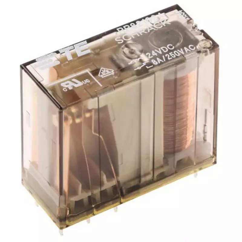 TE CONNECTIVITY Power Relay Board Mounting Type Of Sign DPDT Contact Configuration Through Hole Terminal Type, RP821024 (Pack of 20)