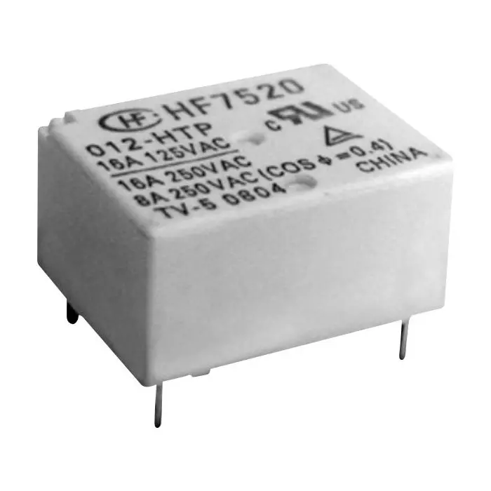 HONGFA Power Relay 20 Amp Contact Current SPST-NO 12 V DC, HF7520/012-HTP