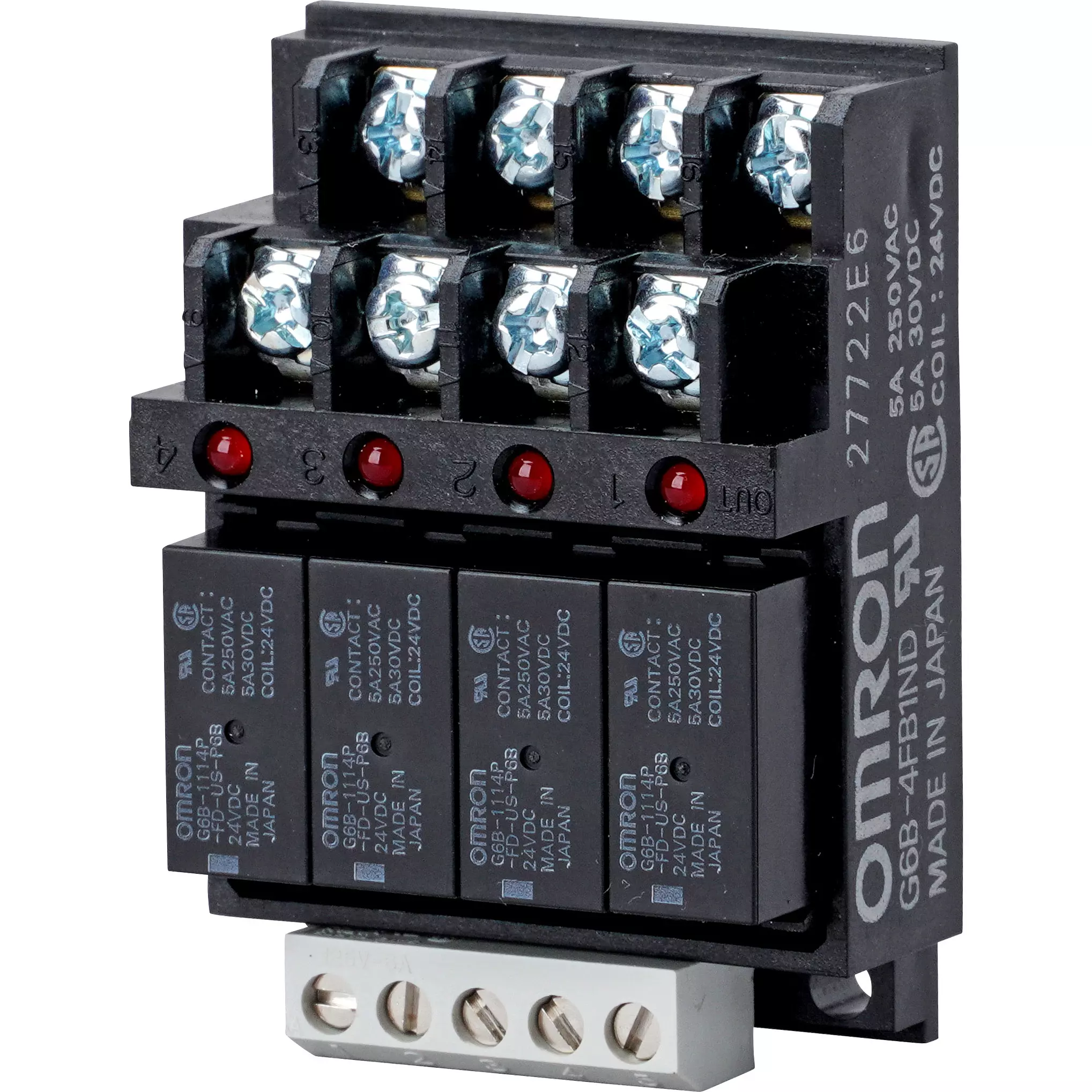 Omron Screw Terminal Relay 1ax4 Contact Configuration, G6B-4FB1ND-DC24