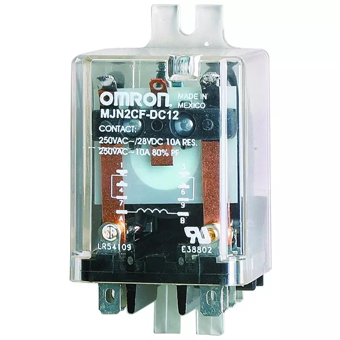 OMRON INDUSTRIAL AUTOMATION RELAY, DPDT, 240VAC, 28VDC, 10A, MJN2CF-DC12