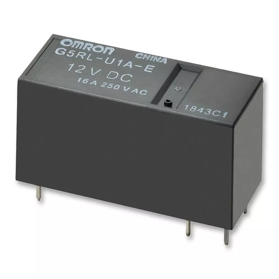 OMRON ELECTRONIC COMPONENTS RELAY, SPST-NO, 250VAC, 24VDC, 16A, G5RLU1AE DC12
