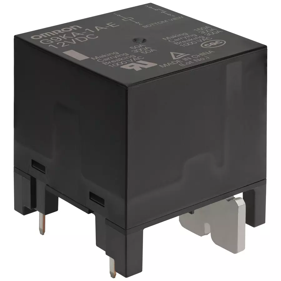 OMRON ELECTRONIC COMPONENTS POWER RELAY, SPST-NO, 12VDC, 300A, TH, G9KA-1A-E DC12