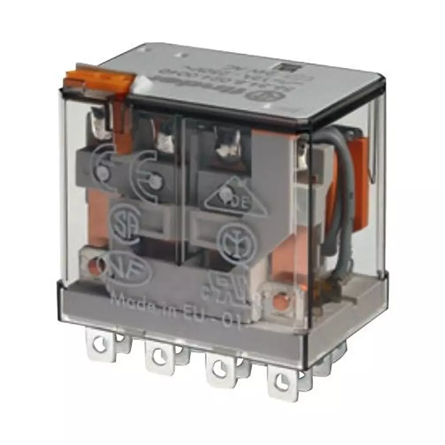 FINDER POWER RELAY, 4PDT, 230VAC, 12A, SOCKET, 563482300040