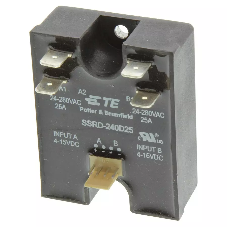 TE CONNECTIVITY SSR, PANEL MOUNT, 280VAC, 15VDC, 25A, SSRD-240D25