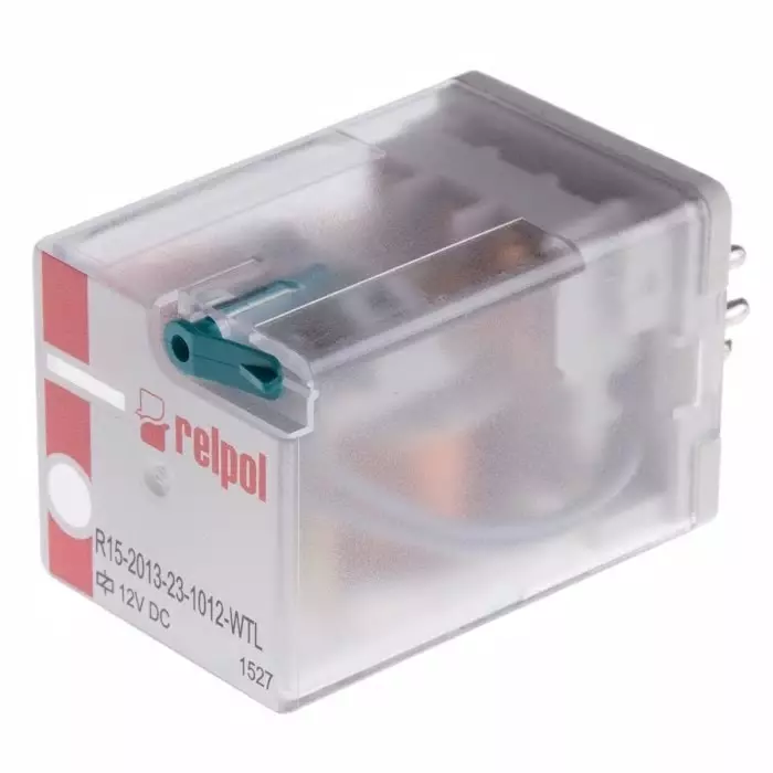 Relpol R15 Power Relay Plug In 3PDT Plug In 12 V DC 110 Ω, R15-2013-23-1012-WTL