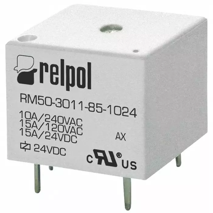 Relpol Power Relay PCB Mount SPDT PCB Pin 3 V DC 25 Ω, RM50-3011-85-1003