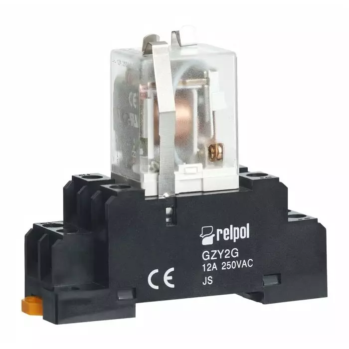 Relpol Power Relay DIN Rail DPDT, SPDT Faston 253 V AC 16100 Ω, RY2-1012-26-5230