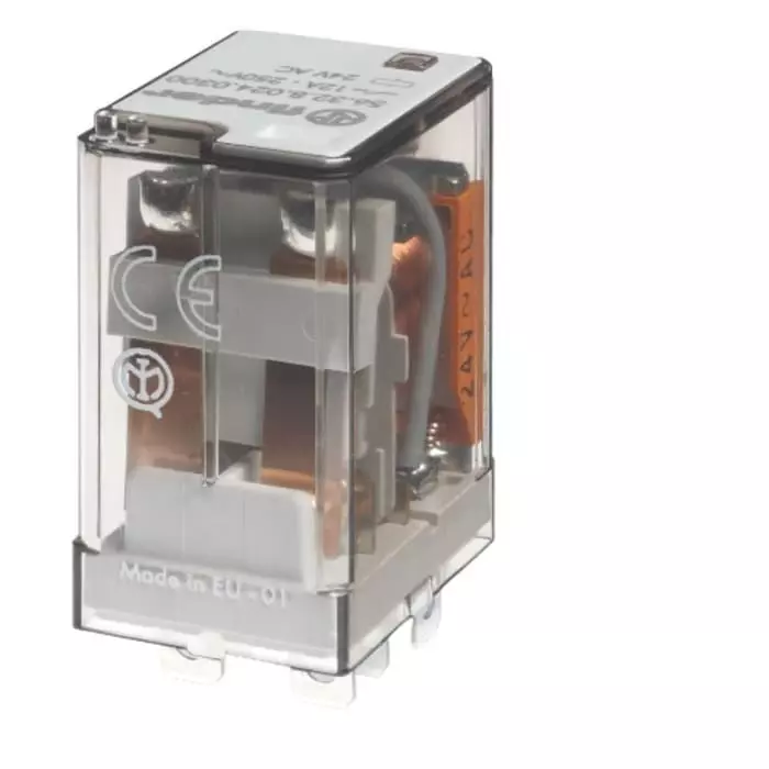 Finder Flange Mount Relay 48 V DC Coil 12 A Switching Current, 563290480074 (Pack of 10 Pcs)