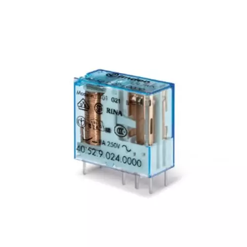 Finder PCB Mount Power Relay 24 V DC Coil 8 A Switching Current, 405270245000