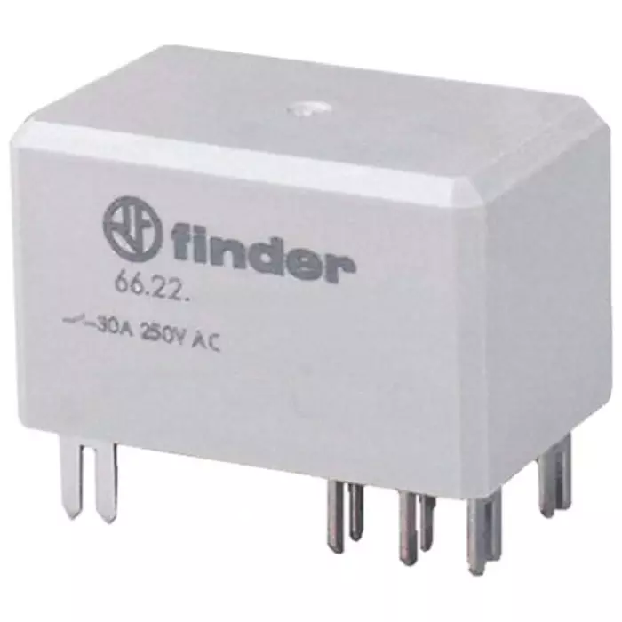 Finder PCB Mount Power Relay 24 V DC Coil 50 A Switching Current DPST, 66.22.9.024.0600S