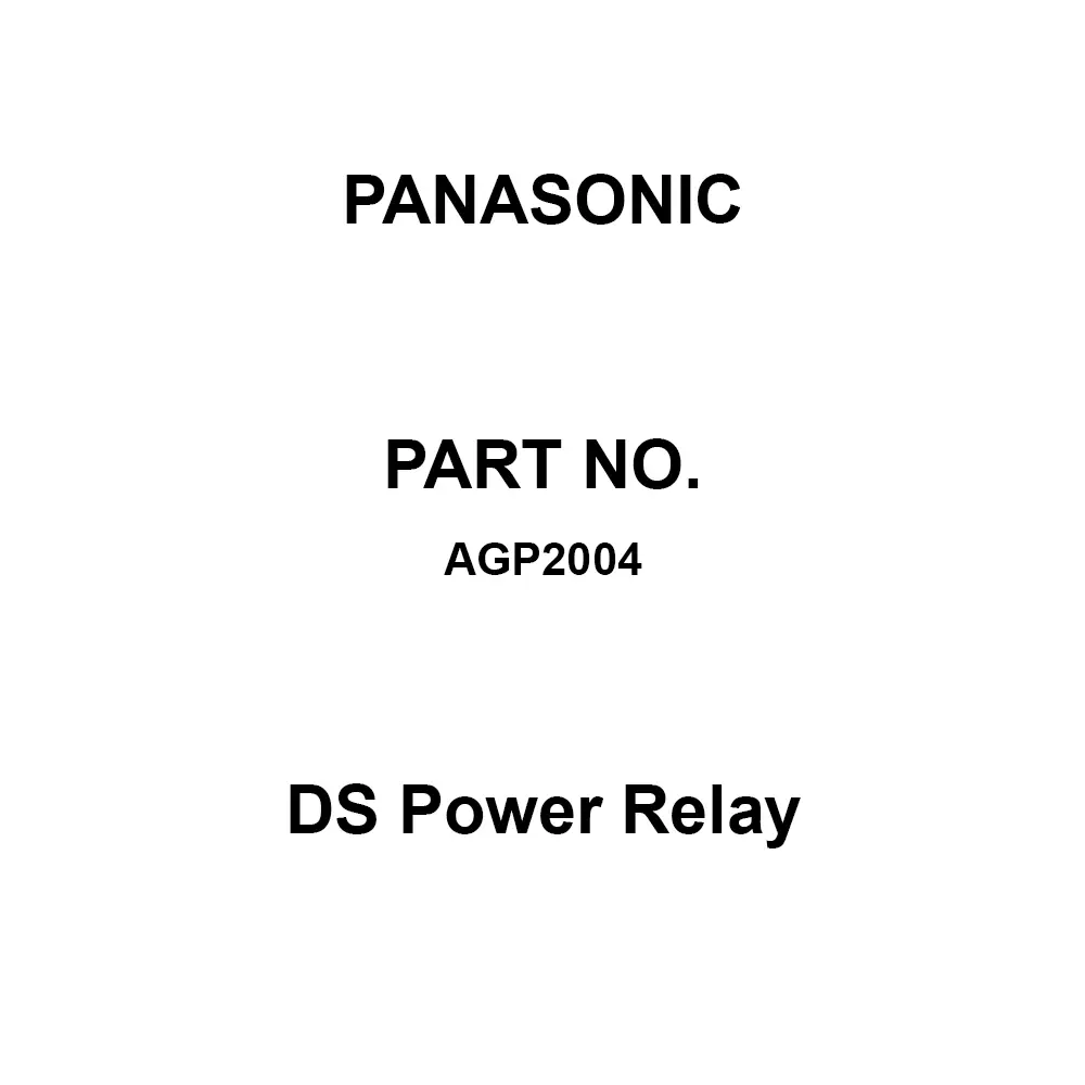 Panasonic DS Power Relay 1A Contact DC 24 V Rated Coil Voltage, AGP2004 (Pack of 50 Pcs)