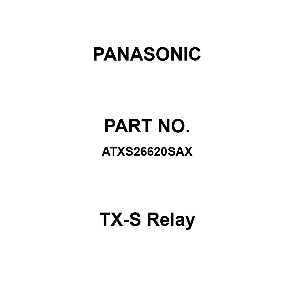 Panasonic TX-S Relay DC 4.5 V Rated Coil Voltage, ATXS26620SAX (Pack of 500 Pcs)