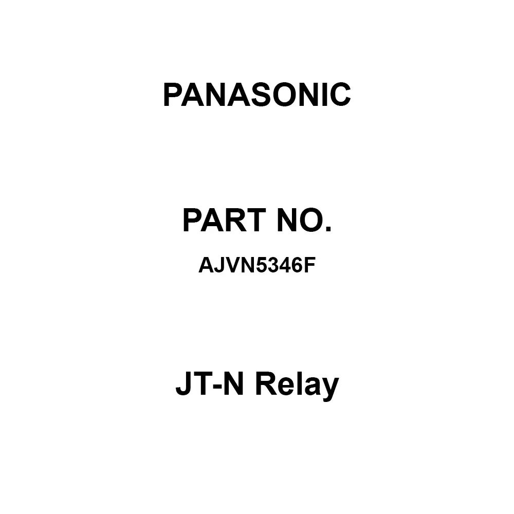 Panasonic JT-N Relay DC 18 V Rated Coil Voltage, AJVN5346F (Pack of 100 Pcs)