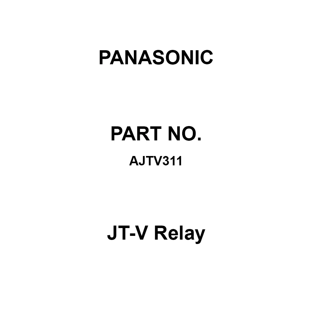 Panasonic JT-V Relay 1A Contact DC 12 V Rated Coil Voltage, AJTV311 (Pack of 50 Pcs)