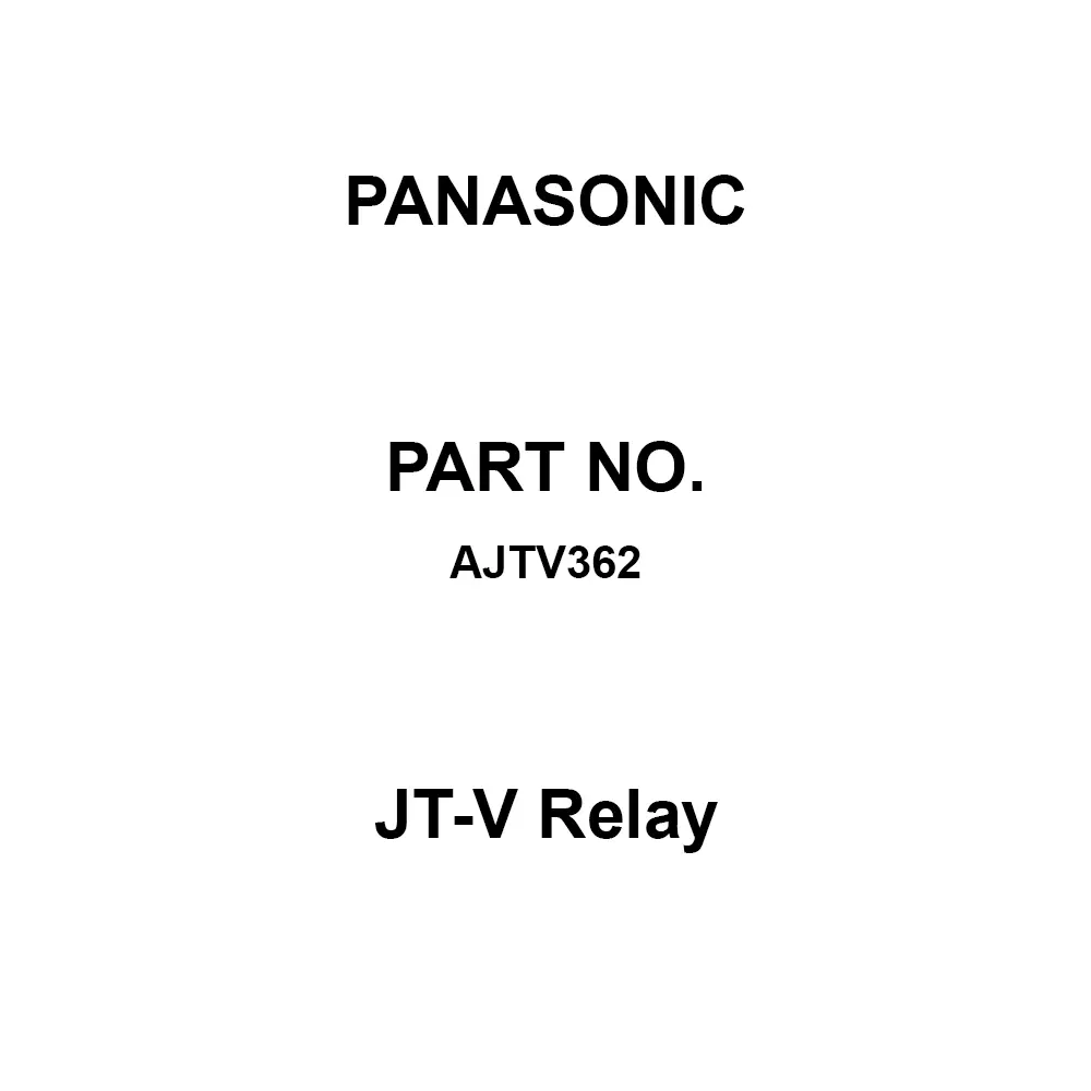 Panasonic JT-V Relay 1C Contact DC 24 V Rated Coil Voltage, AJTV362 (Pack of 50 Pcs)