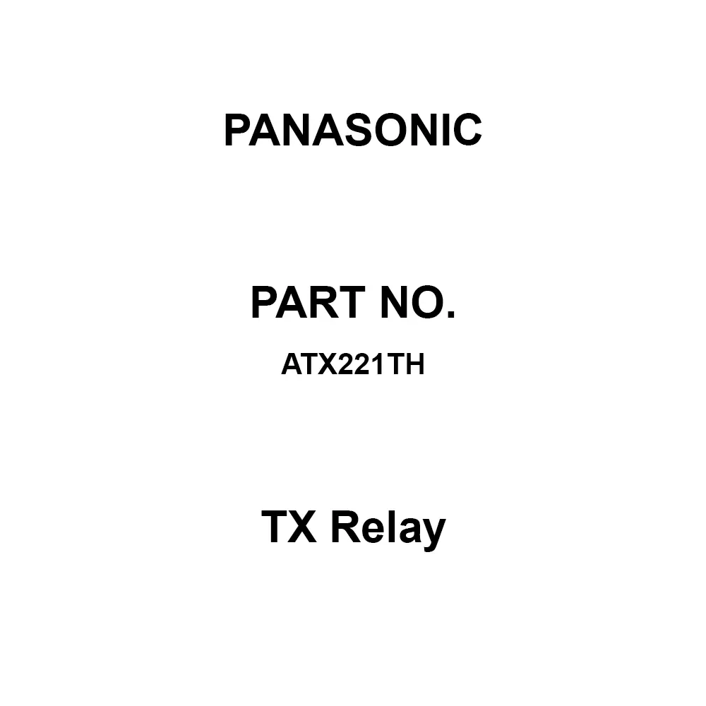 Panasonic TX Relay DC 3 V Rated Coil Voltage, ATX221TH (Pack of 40 Pcs)