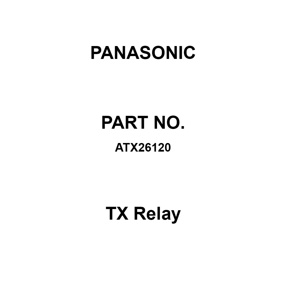 Panasonic TX Relay DC 3 V Rated Coil Voltage, ATX26120 (Pack of 40 Pcs)