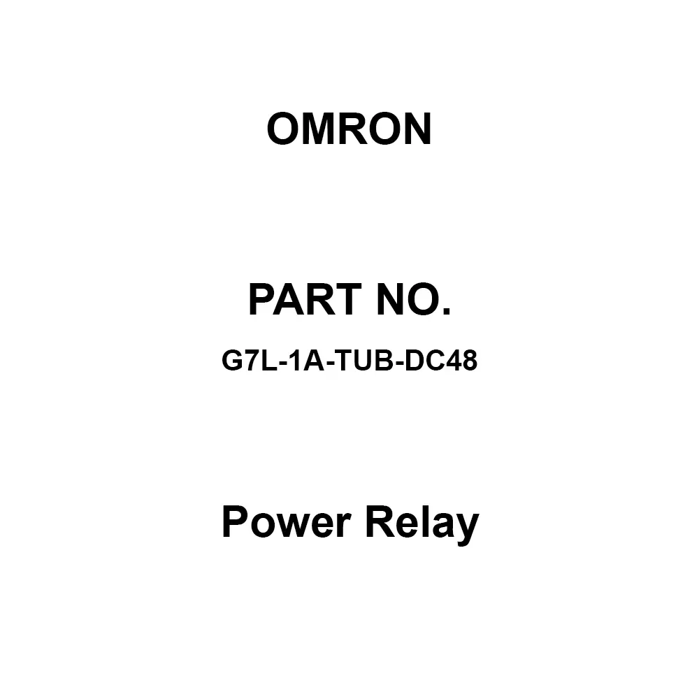 Omron Power Relay A Contact 50 mΩ or less, G7L-1A-TUB-DC48