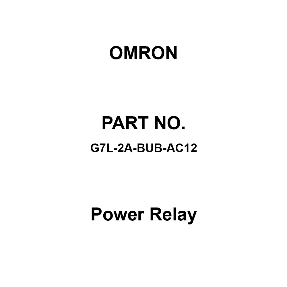 Omron Power Relay A Contact 50 mΩ or less, G7L-2A-BUB-AC12