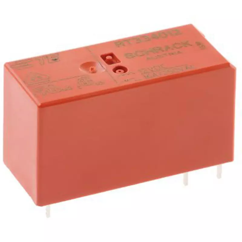 TE CONNECTIVITY Power Relay Board Mounting Type Of Sign SPST Contact Configuration Through Hole Terminal Type, RT334012
