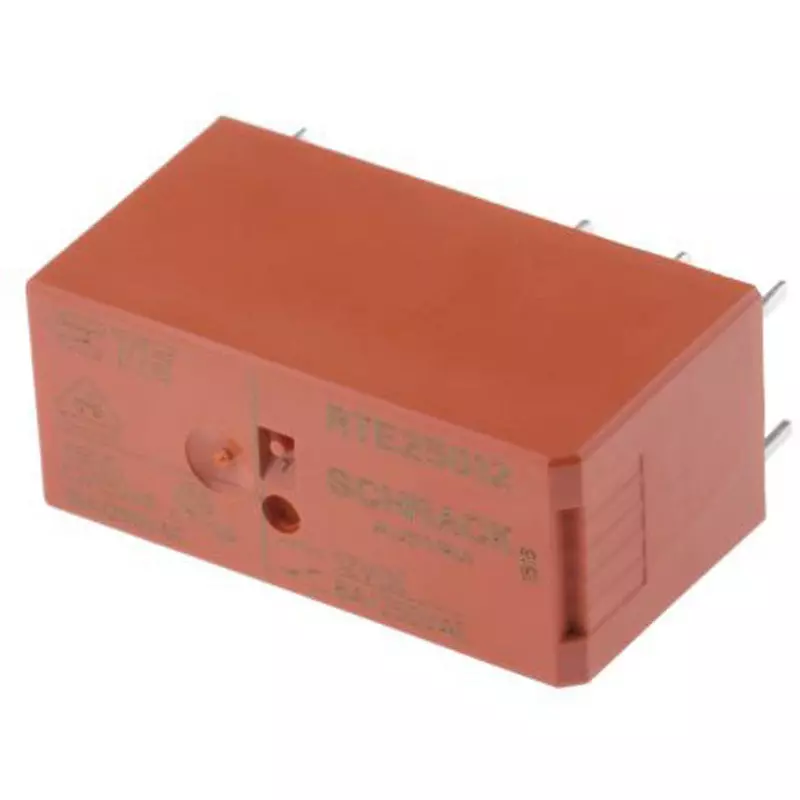 TE CONNECTIVITY Power Relay Board Mounting Type Of Sign DPDT Contact Configuration Through Hole Terminal Type, RTE25012