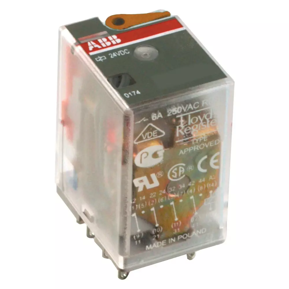 ABB Power Relay 10 Amp Contact Current 3PDT 230 V AC, 1SVR405612R3100