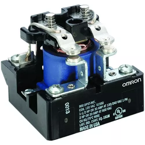 OMRON INDUSTRIAL AUTOMATION RELAY, DPST-NO, 240VAC, 28VDC, 30A, MGN2A-AC120