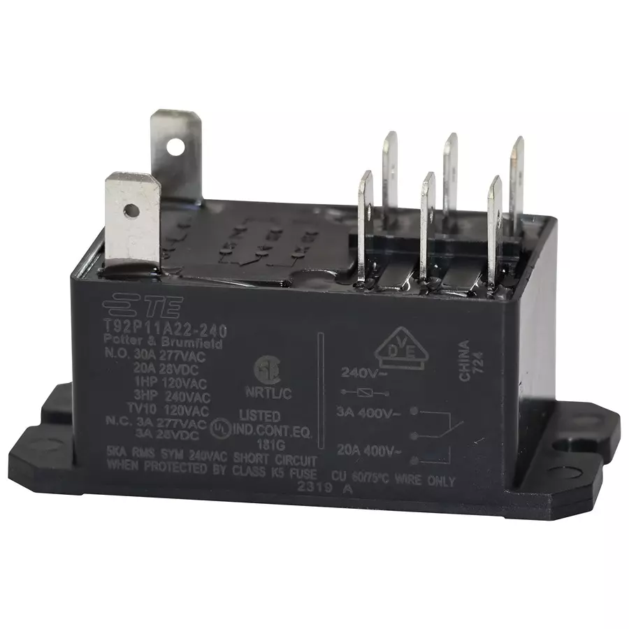 TE CONNECTIVITY RELAY, DPDT, 277VAC, 28VDC, 40A, T92P11A22-240