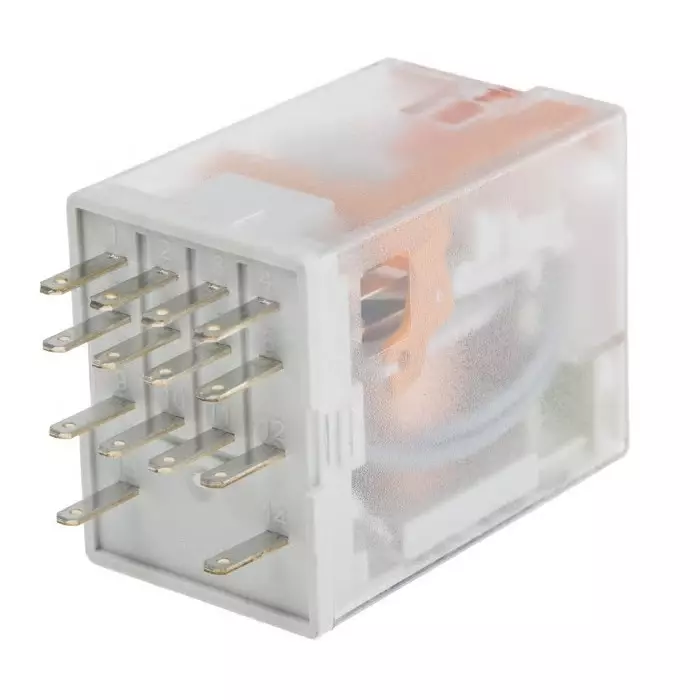 Relpol R4N Power Relay Plug In 4PDT Plug In 230 V AC 16100 Ω, R4N-2014-23-5230-WTL