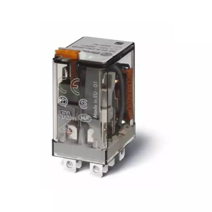 Finder Flange Mount Power Relay Module 6 V DC Coil 12 A Switching Current, 563290060074 (Pack of 10 Pcs)