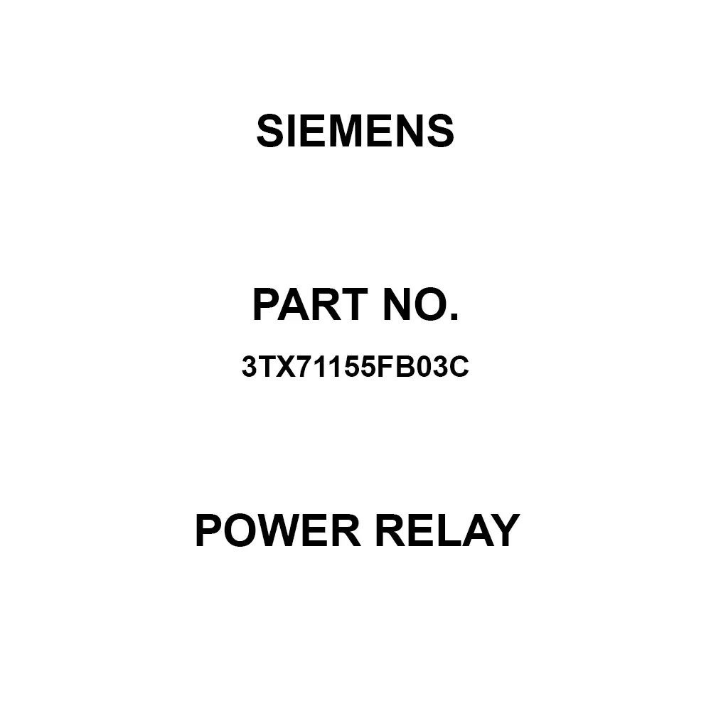 Siemens Plug-In Relay Power Relay Socket Mount, 3TX71155FB03C