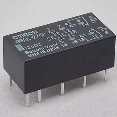 Omron Mini Relay 1000 mohm or more (at 500 V DC) (except between set and reset coils), G6AK-274P DC12