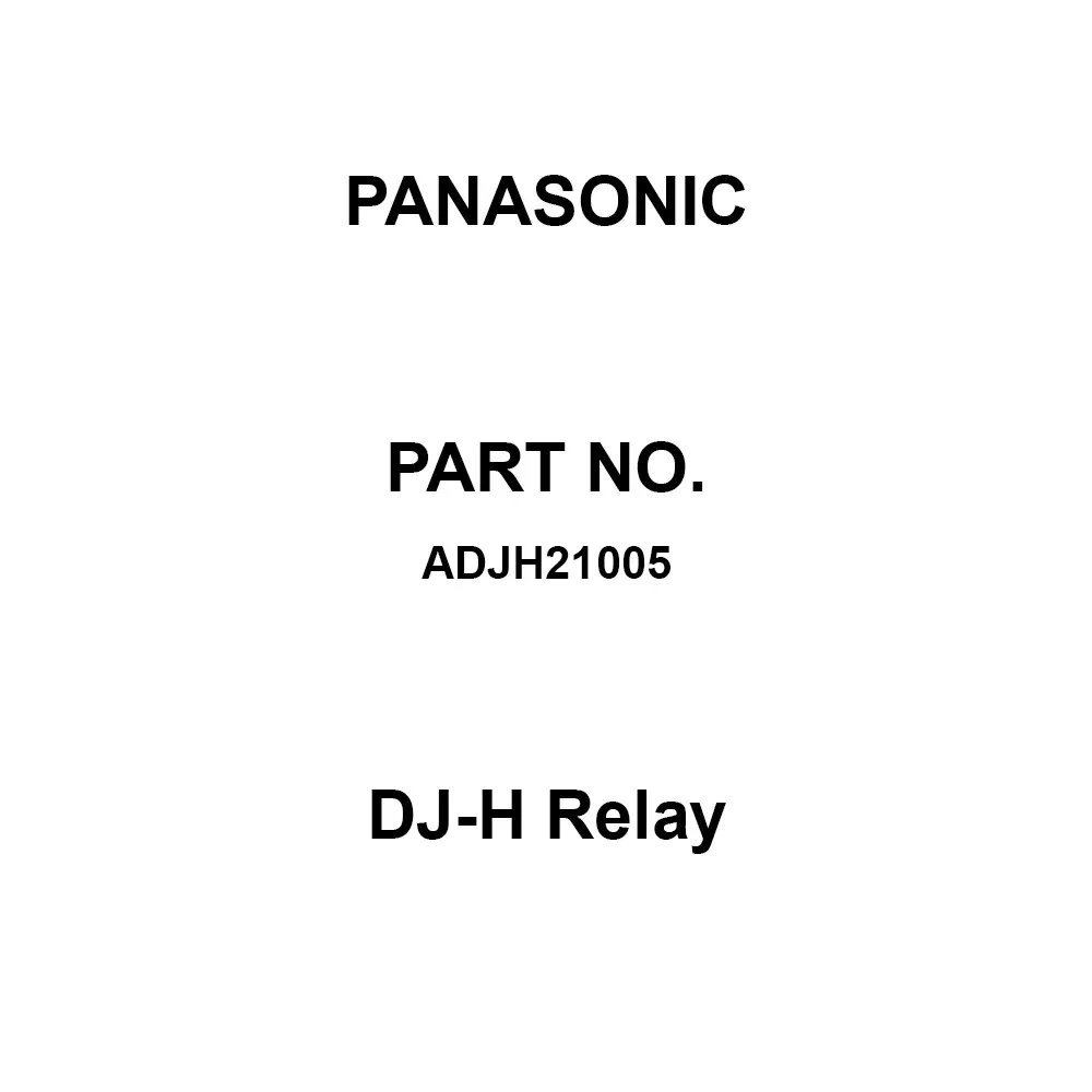 Panasonic DJ-H Relay 1A Contact DC 5 V Rated Coil Voltage, ADJH21005 (Pack of 50 Pcs)