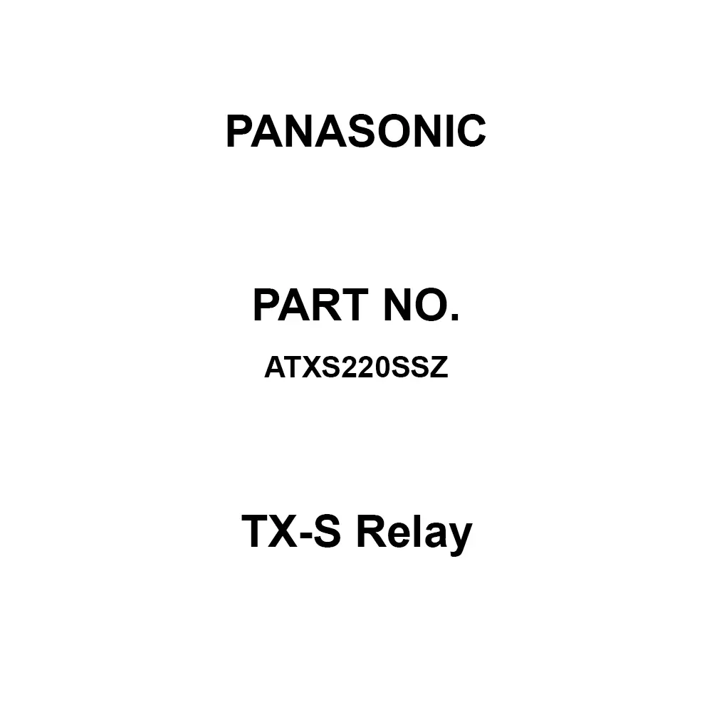 Panasonic TX-S Relay DC 1.5 V Rated Coil Voltage, ATXS220SSZ (Pack of 500 Pcs)