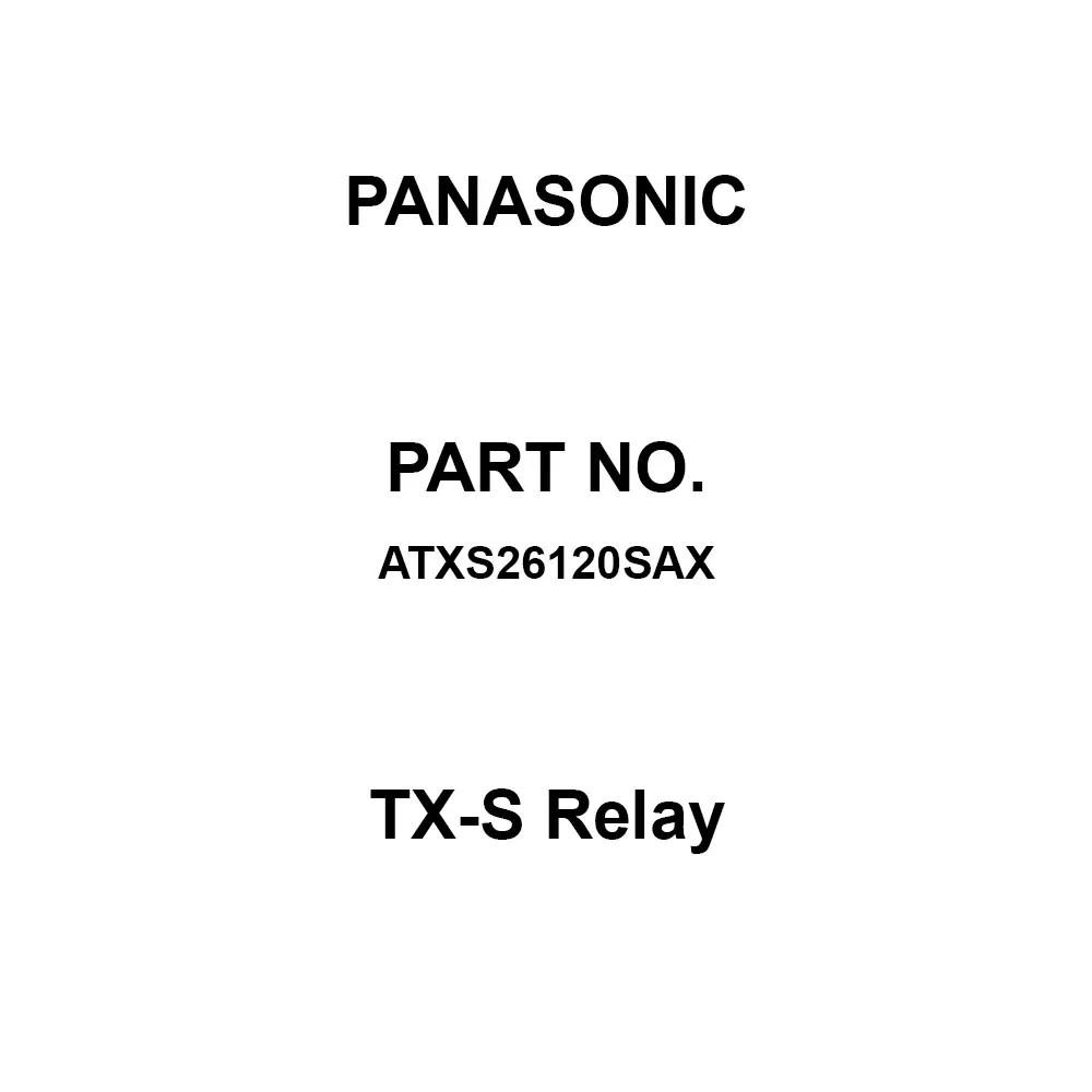 Panasonic TX-S Relay DC 3 V Rated Coil Voltage, ATXS26120SAX (Pack of 500 Pcs)