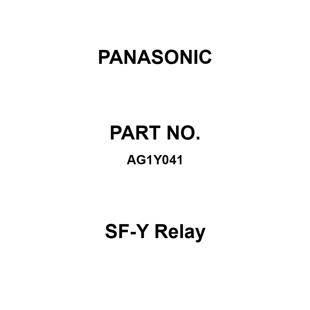 Panasonic SF-Y Relay 4A2B Contact DC 12 V Rated Coil Voltage, AG1Y041 (Pack of 20 Pcs)