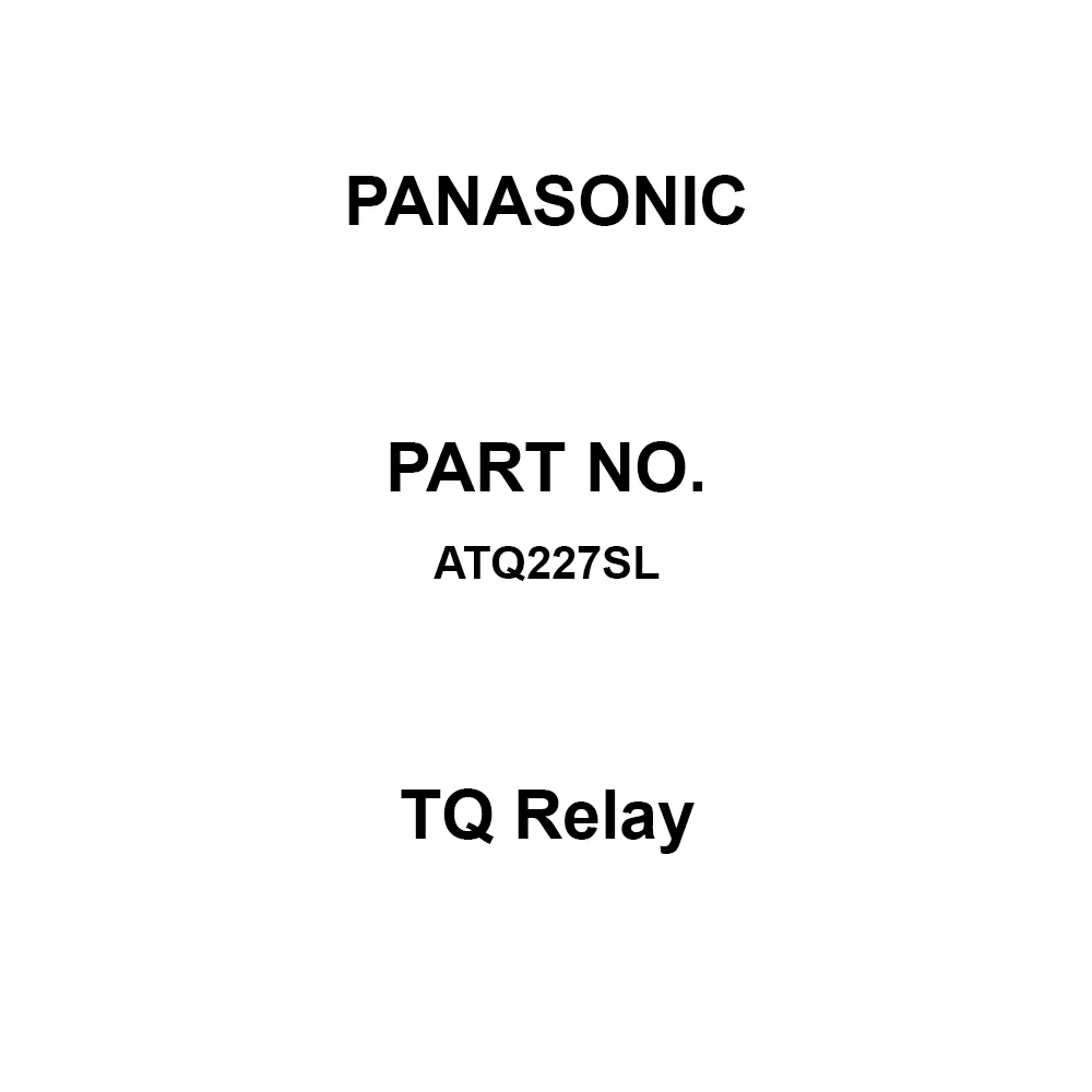 Panasonic TQ Relay 2C Contact DC 9 V Rated Coil Voltage, ATQ227SL (Pack of 50 Pcs)