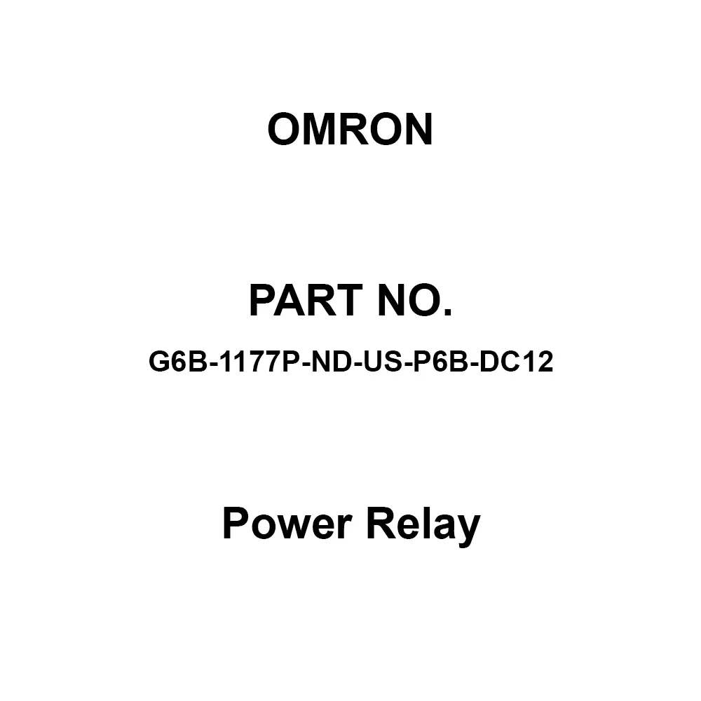 Omron Power Relay 1A Contact Configuration, G6B-1177P-ND-US-P6B-DC12